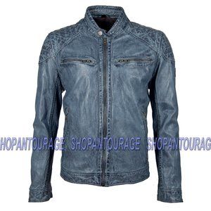 Mauritius Gorey Blue 100% Genuine Leather Jacket